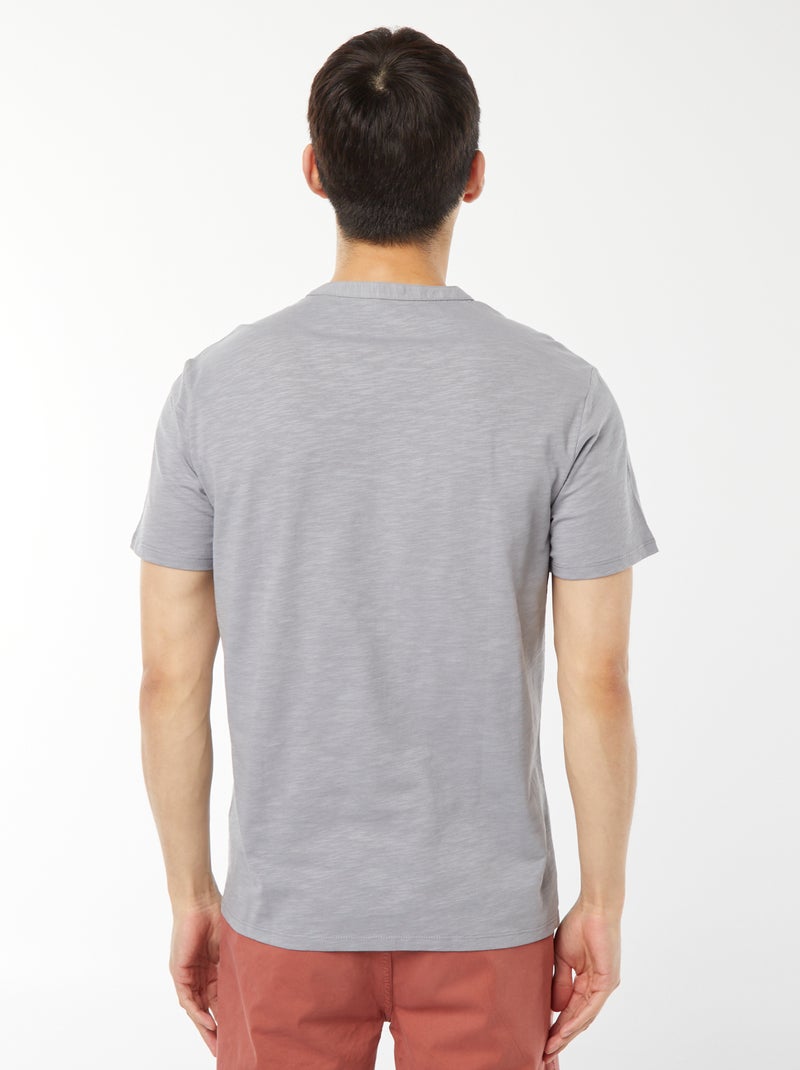 T-shirt a maniche corte con collo serafino Blu - Kiabi