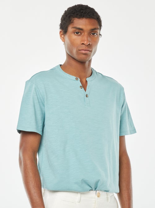 T-shirt a maniche corte con collo serafino - Kiabi