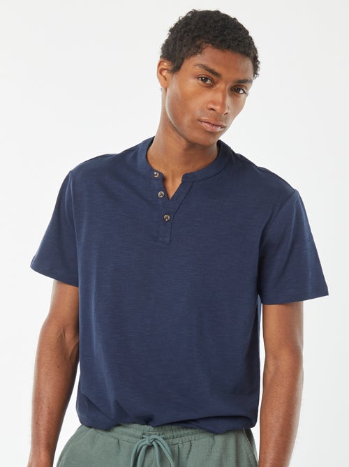 T-shirt a maniche corte con collo serafino - Kiabi