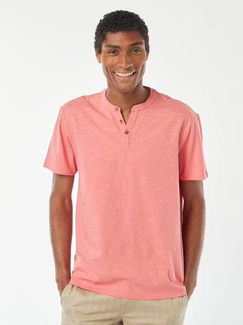 T-shirt a maniche corte con collo serafino - Kiabi