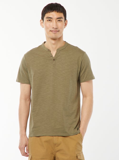 T-shirt a maniche corte con collo serafino - Kiabi