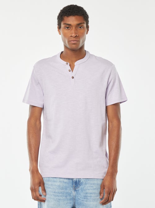 T-shirt a maniche corte con collo serafino - Kiabi