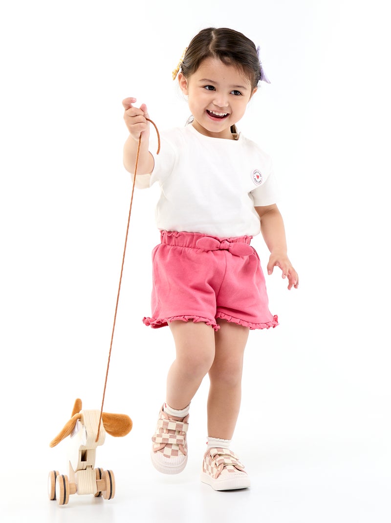 T-shirt a maniche corte con cuore cucito Bianco - Kiabi