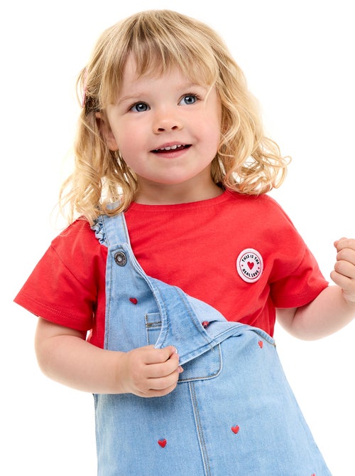 T-shirt a maniche corte con cuore cucito - Kiabi T-shirt a maniche corte con cuore cucito - Kiabi