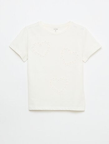 T-shirt a maniche corte con decorazione