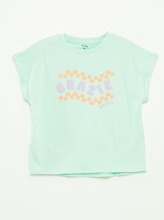 T-shirt a maniche corte con decorazione