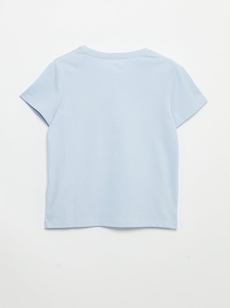 T-shirt a maniche corte con decorazione Blu - Kiabi
