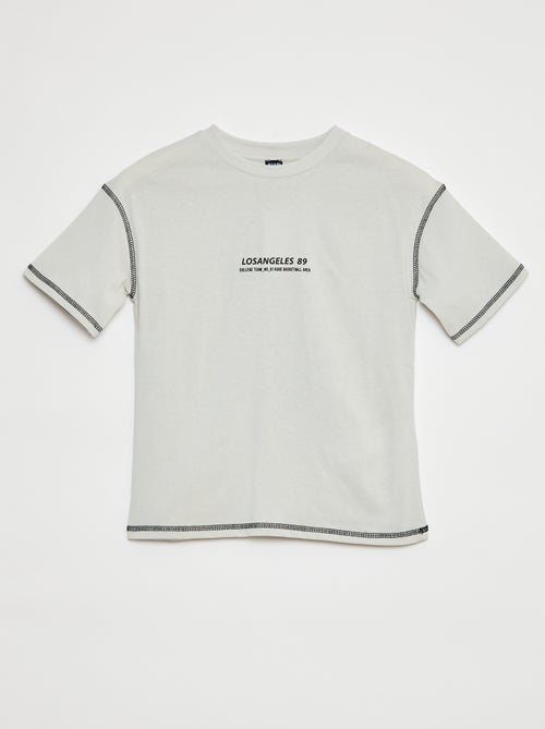 T-shirt a maniche corte con decorazione - Kiabi