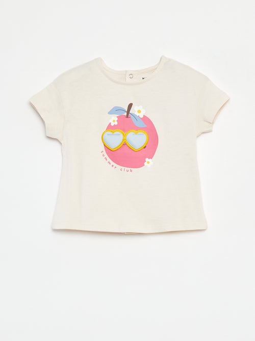 T-shirt a maniche corte con decorazione - Kiabi