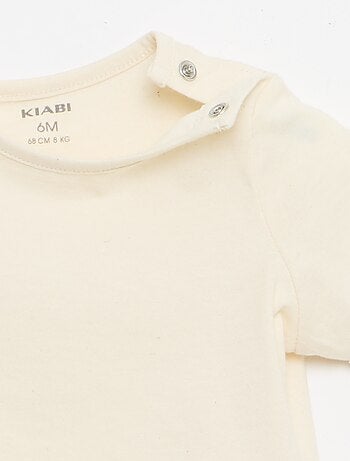 T-shirt a maniche corte con dettagli all'uncinetto
