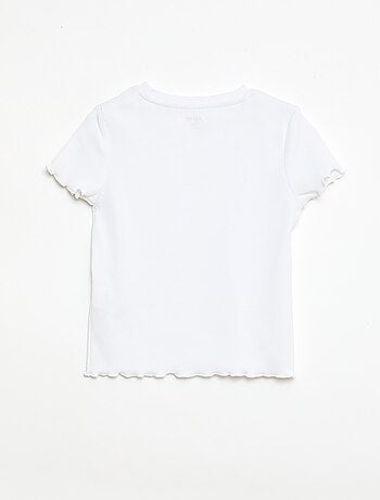 T-shirt a maniche corte con motivo traforato