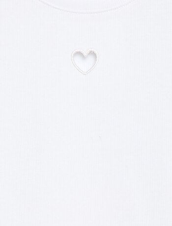 T-shirt a maniche corte con motivo traforato