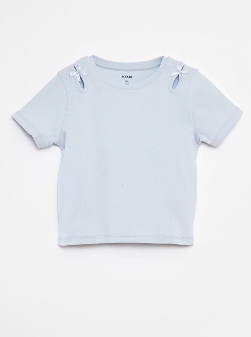 T-shirt a maniche corte con fiocchi decorativi - Kiabi