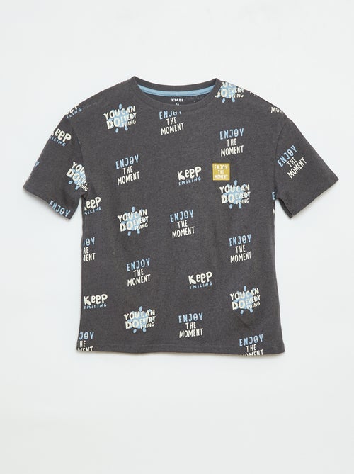 T-shirt a maniche corte con motivo - Kiabi
