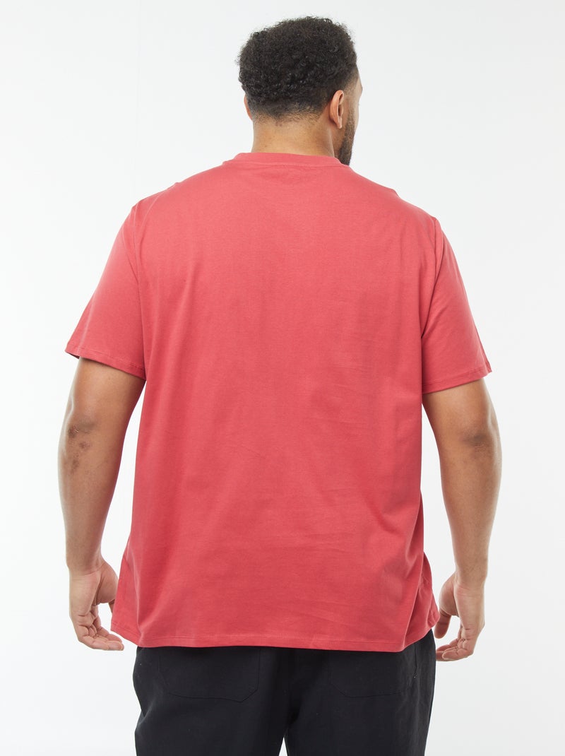T-shirt a maniche corte con motivo Rosso - Kiabi