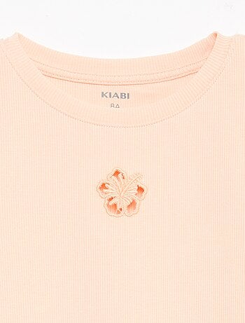 T-shirt a maniche corte con motivo traforato