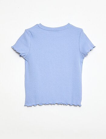 T-shirt a maniche corte con motivo traforato