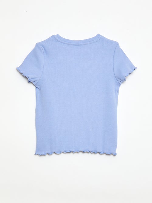 T-shirt a maniche corte con motivo traforato - Kiabi