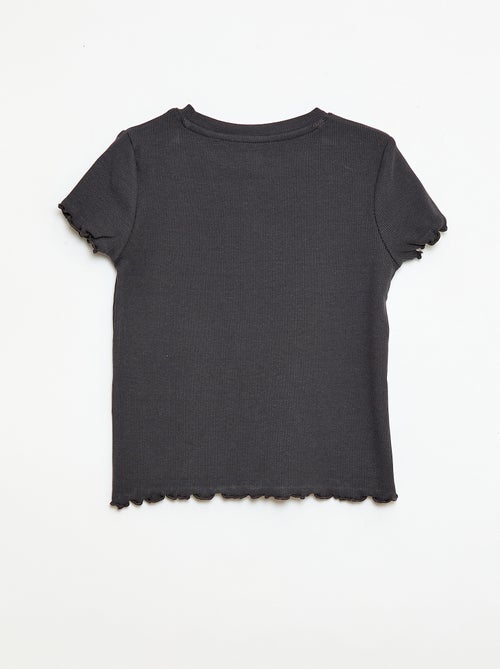 T-shirt a maniche corte con motivo traforato - Kiabi