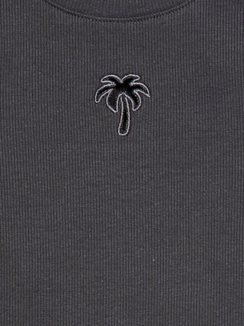 T-shirt a maniche corte con motivo traforato - Kiabi