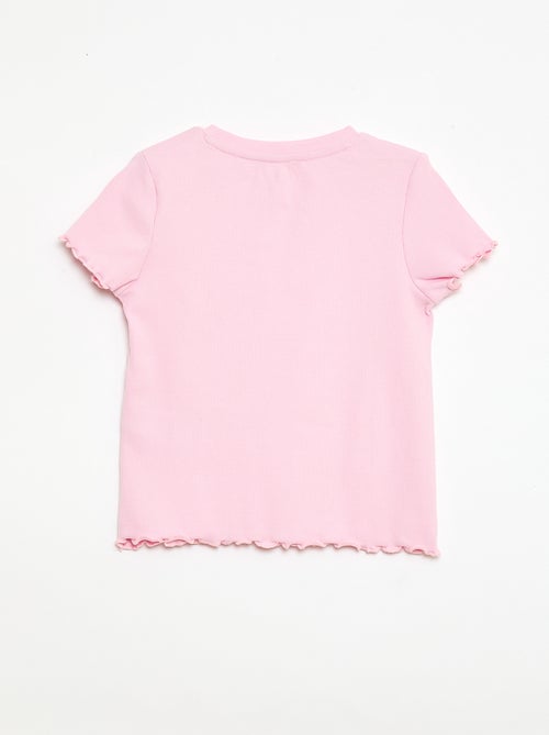 T-shirt a maniche corte con motivo traforato - Kiabi