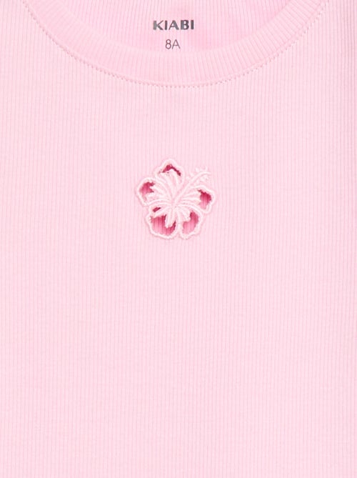 T-shirt a maniche corte con motivo traforato - Kiabi