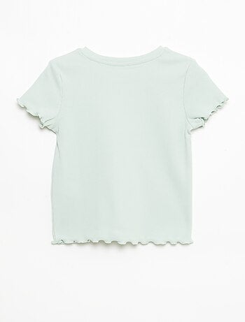 T-shirt a maniche corte con motivo traforato