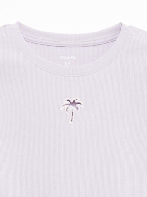 T-shirt a maniche corte con motivo traforato - Kiabi