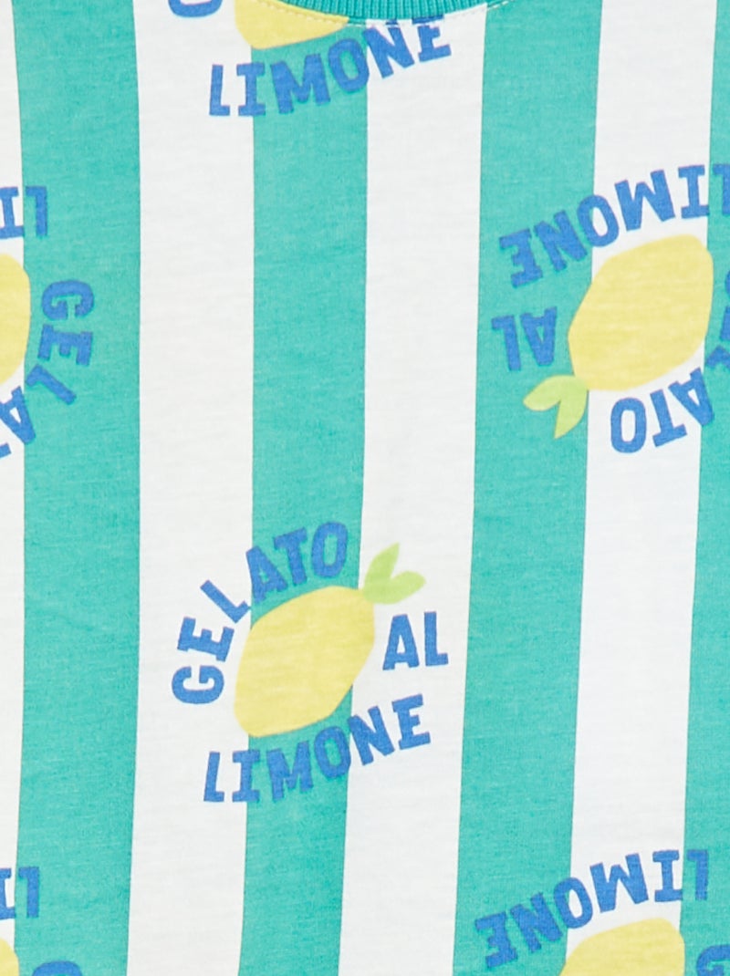 T-shirt a maniche corte con motivo VERDE - Kiabi