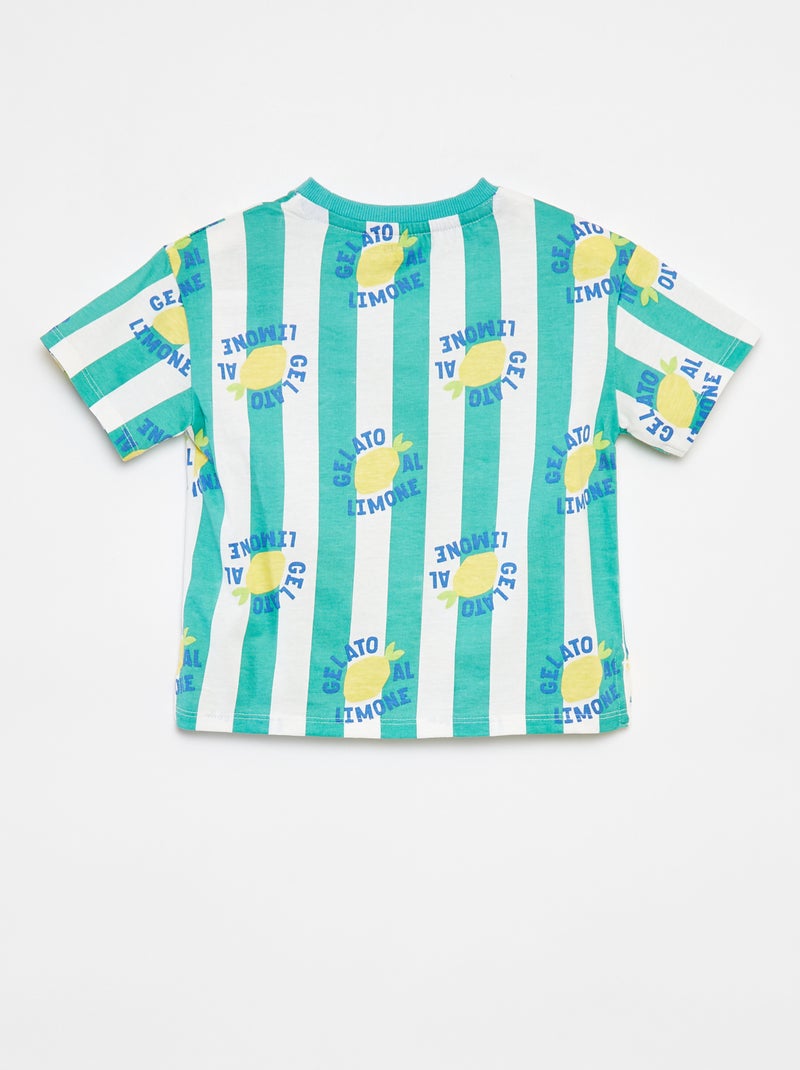 T-shirt a maniche corte con motivo VERDE - Kiabi