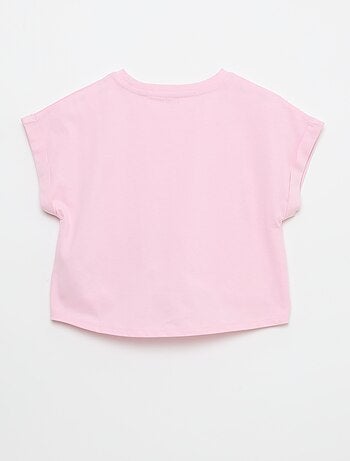 T-shirt a maniche corte con nodo alla base