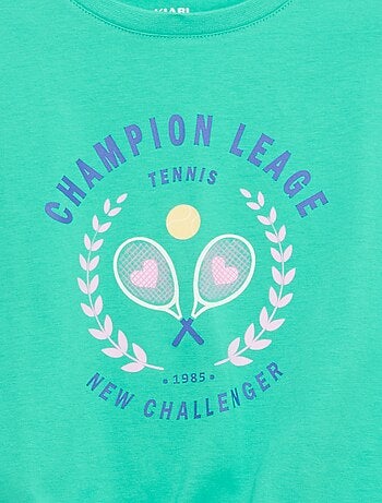 T-shirt a maniche corte con nodo alla base