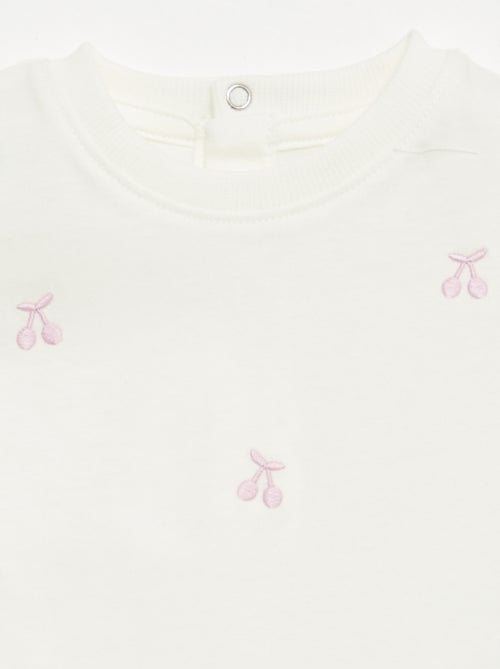 T-shirt a maniche corte con ricami - Kiabi