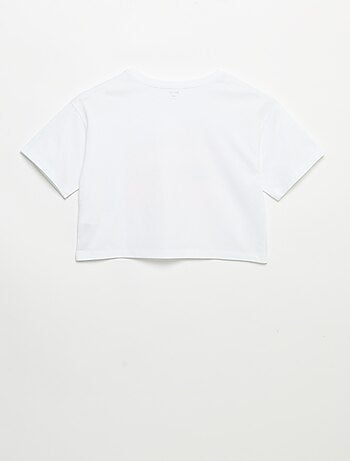 T-shirt a maniche corte con ricami