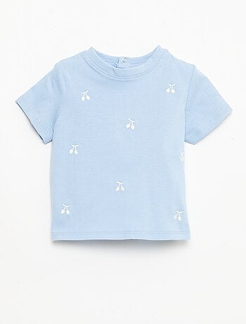 T-shirt a maniche corte con ricami