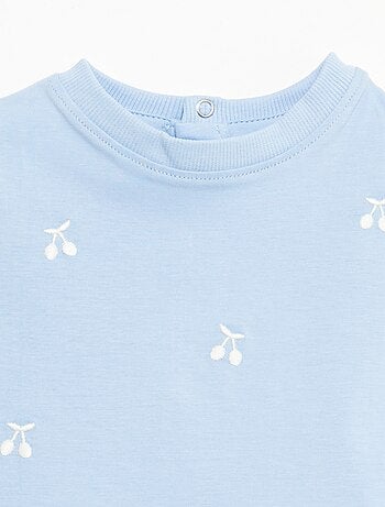 T-shirt a maniche corte con ricami