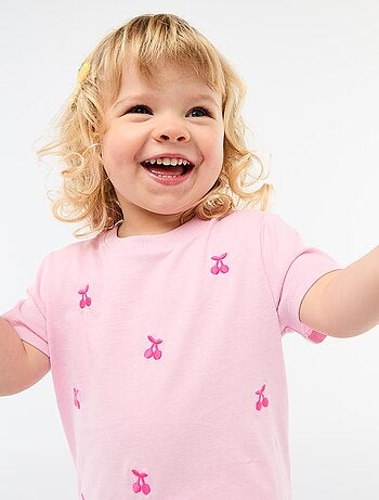 T-shirt a maniche corte con ricami