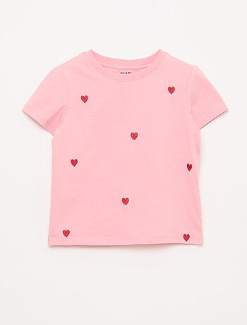 T-shirt a maniche corte con ricami