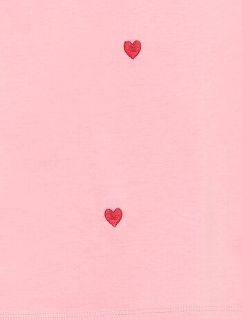 T-shirt a maniche corte con ricami