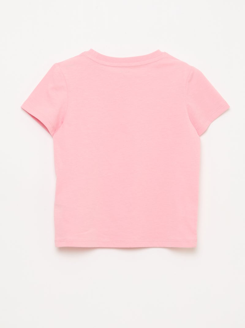 T-shirt a maniche corte con ricami Rosa - Kiabi