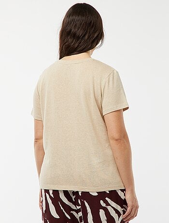 T-shirt a maniche corte con ricami 'texani'