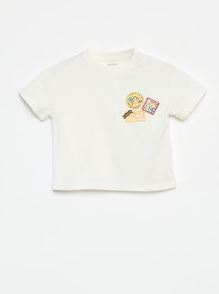 T-shirt a maniche corte con ricamo