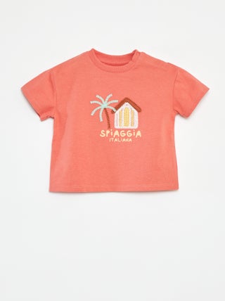 T-shirt a maniche corte con ricamo
