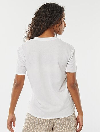 T-shirt a maniche corte con scollo a V