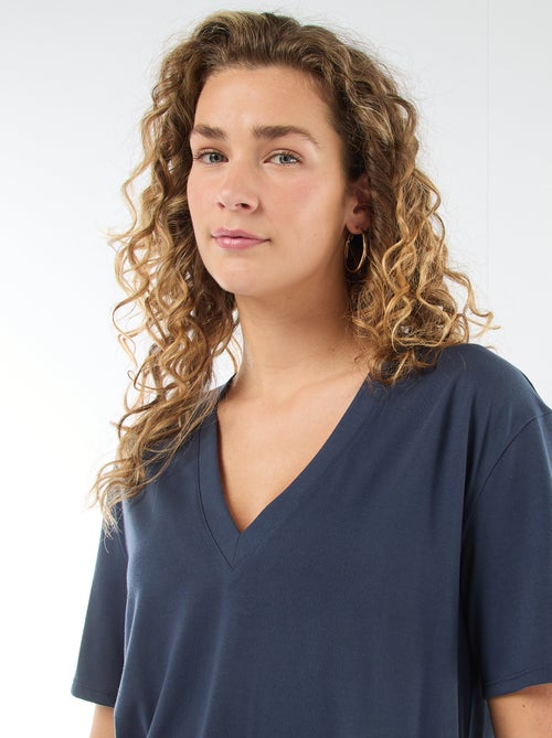 T-shirt a maniche corte con scollo a V - Kiabi