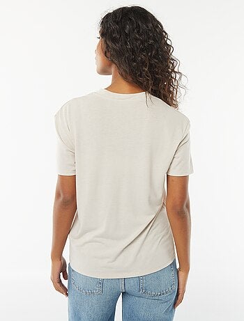 T-shirt a maniche corte con scollo a V