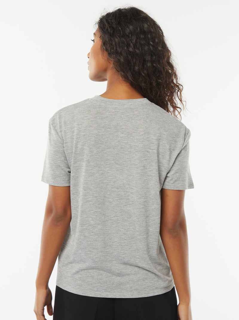 Abito T-Shirt Grigio Chiaro A Maniche Corte Tommy Hilfiger Donna Taglia