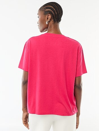 T-shirt a maniche corte con scollo a V