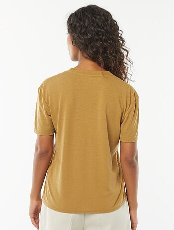 T-shirt a maniche corte con scollo a V