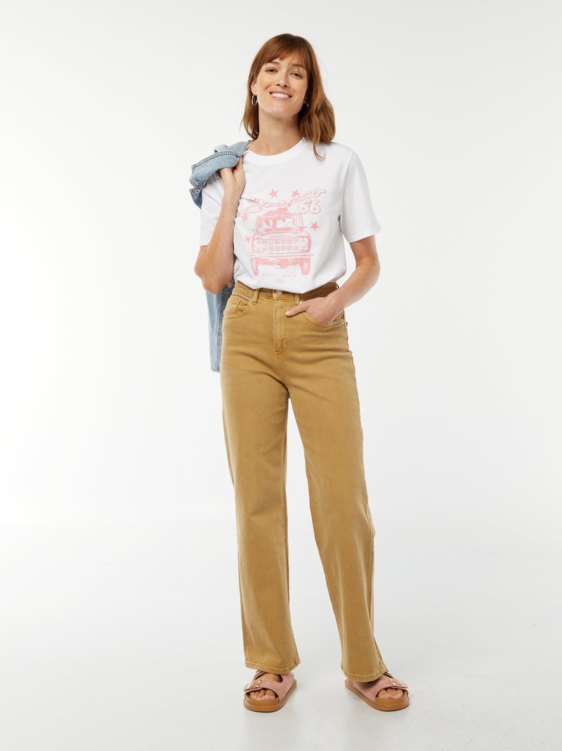 T-shirt a maniche corte con scollo tondo 'Ford' bianco - Kiabi